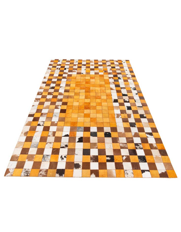 Detail image of 5' x 8' Cowhide Stocks Rug