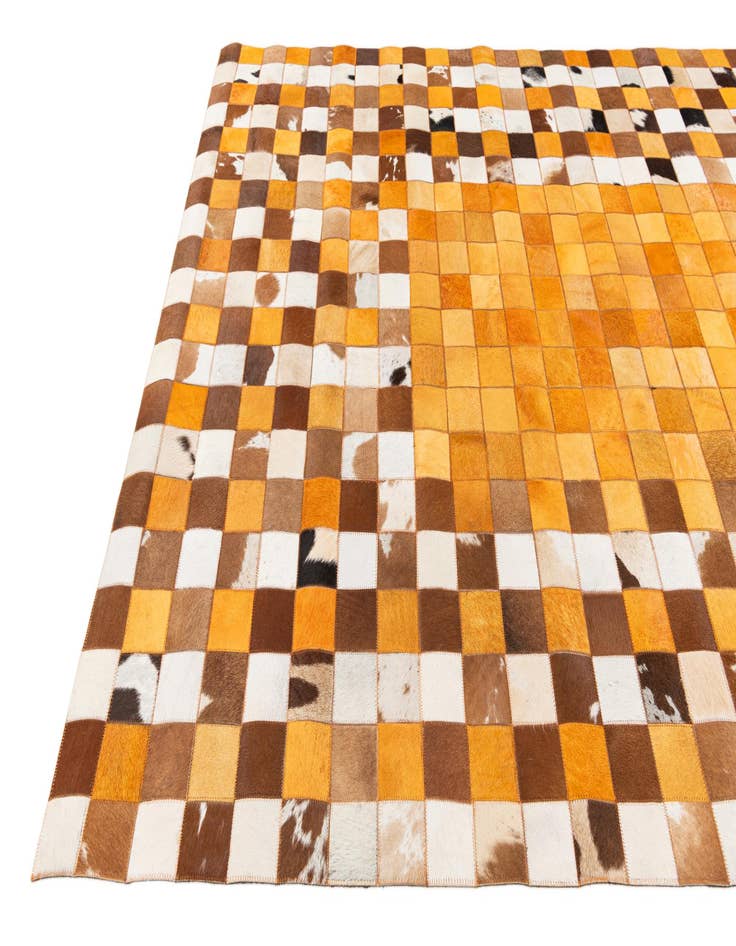 Detail image of 5' x 8' Cowhide Stocks Rug