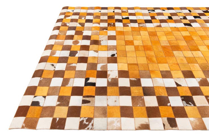 Detail image of 5' x 8' Cowhide Stocks Rug