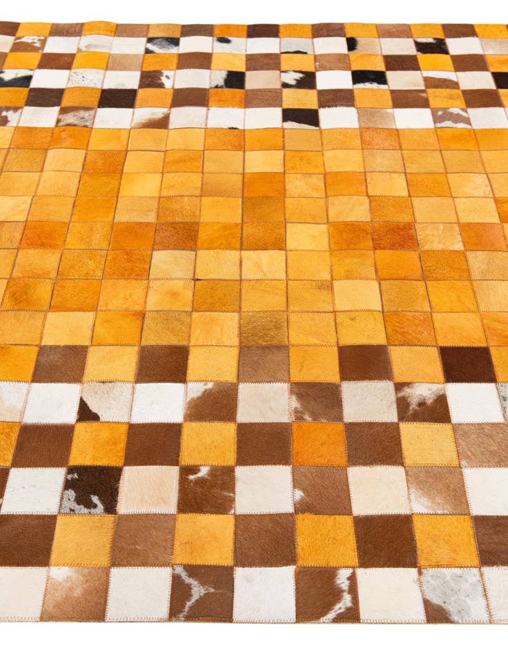 Detail image of 5' x 8' Cowhide Stocks Rug