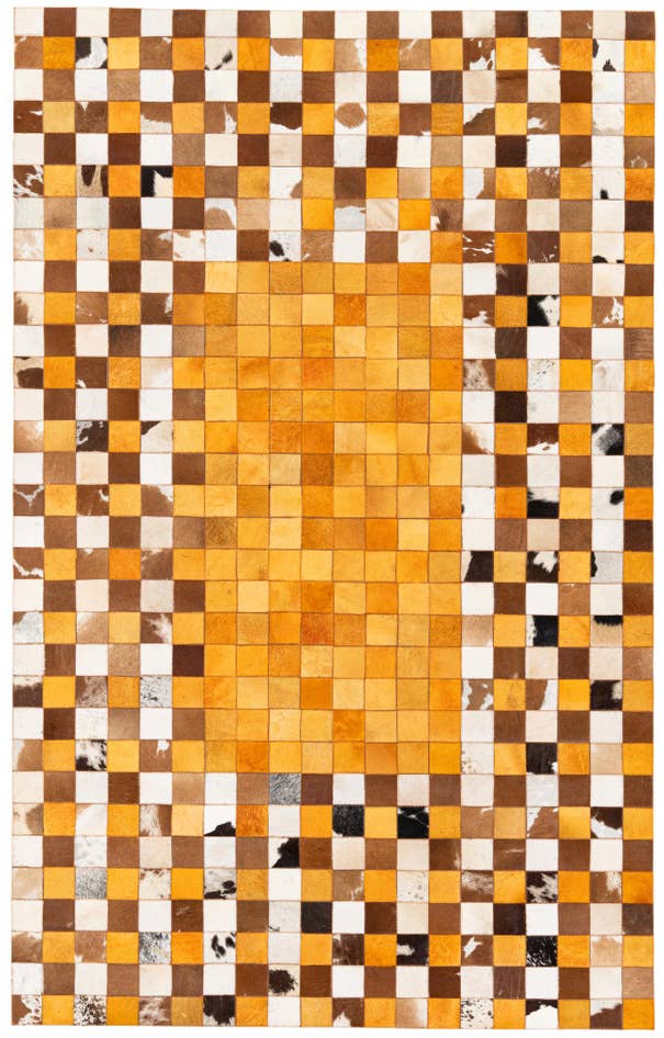 Detail image of 5' x 8' Cowhide Stocks Rug