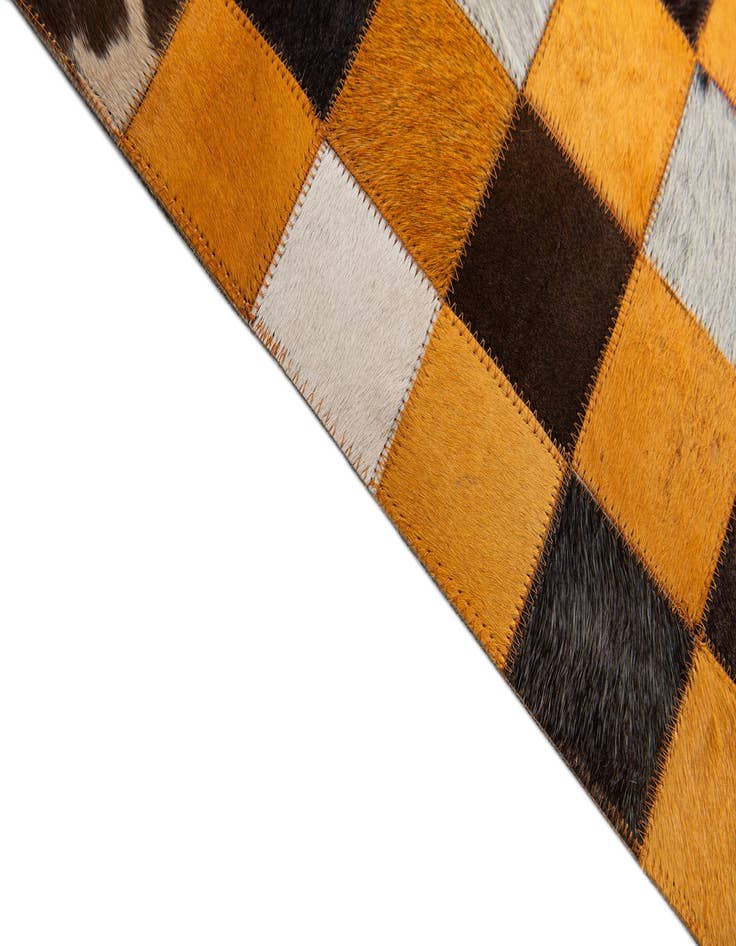 Detail image of 5' 2 x 8' Cowhide Stocks Rug