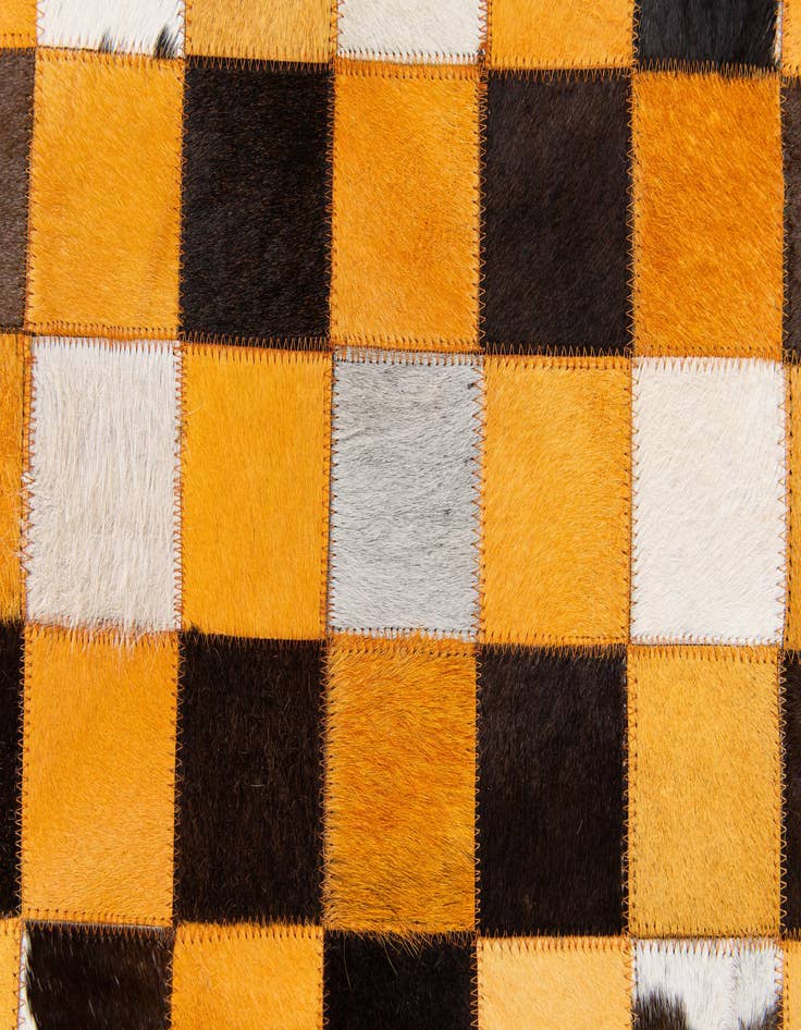 Detail image of 5' 2 x 8' Cowhide Stocks Rug