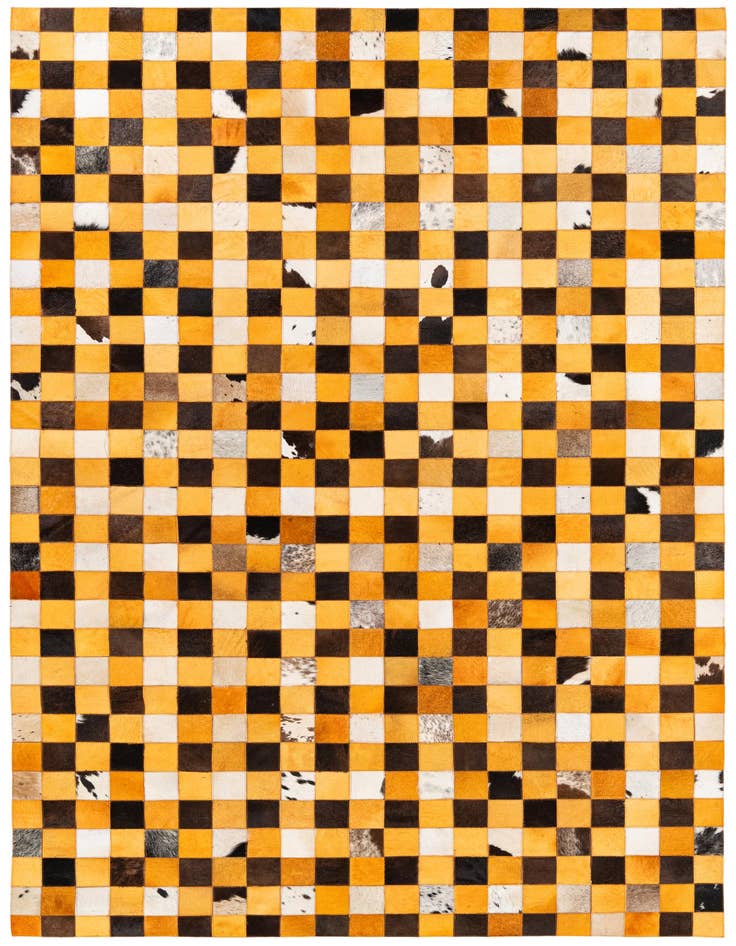 Detail image of 5' 2 x 8' Cowhide Stocks Rug
