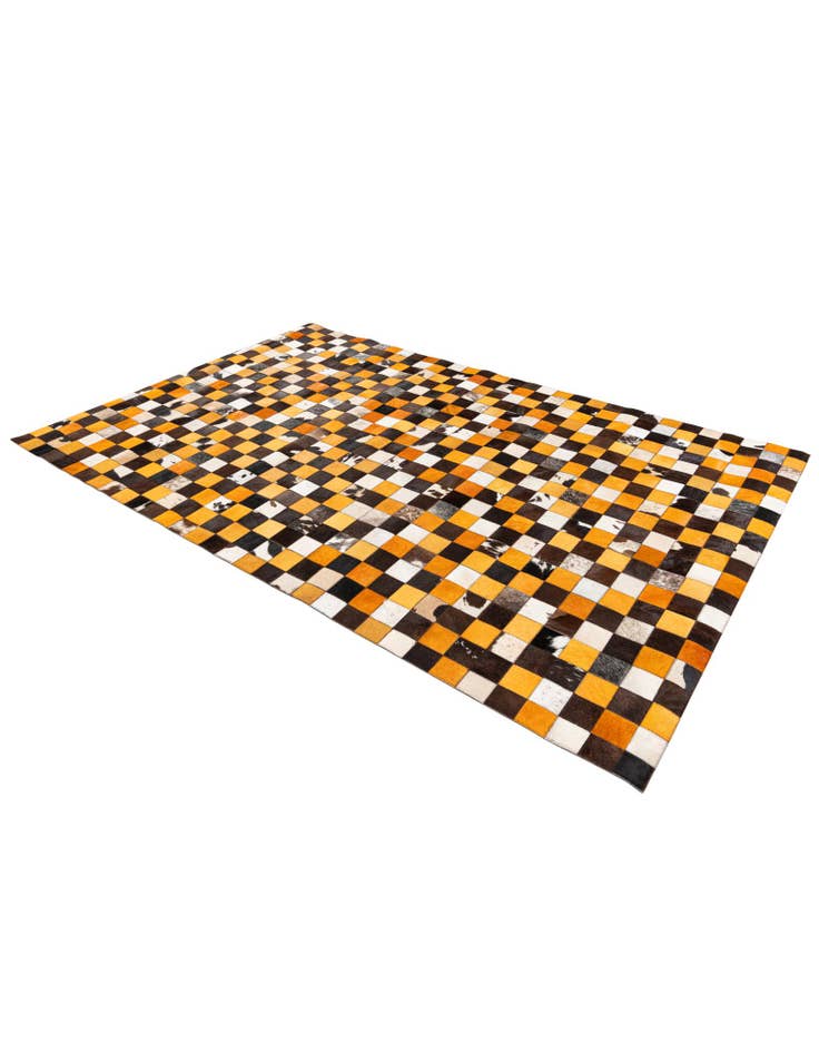 Detail image of 5' 2 x 8' Cowhide Stocks Rug