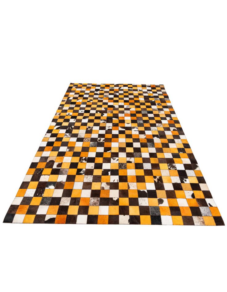 Detail image of 5' 2 x 8' Cowhide Stocks Rug