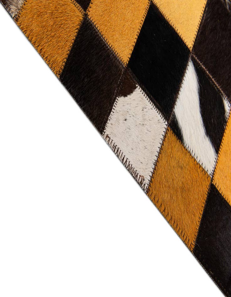 Detail image of 5' 2 x 8' Cowhide Stocks Rug