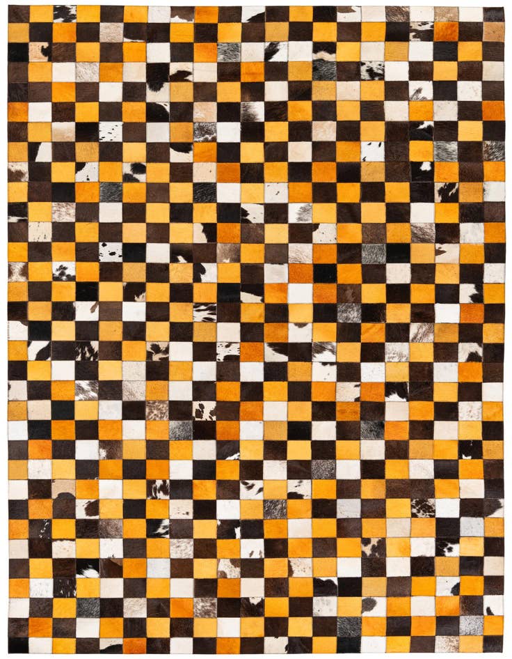 Detail image of 5' 2 x 8' Cowhide Stocks Rug