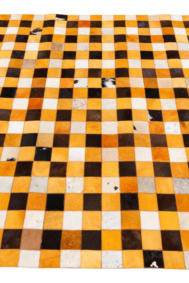 Detail image of 5' 2 x 8' 1 Cowhide Stocks Rug