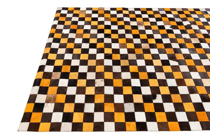 Detail image of 5' 2 x 8' 1 Cowhide Stocks Rug