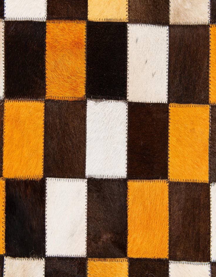 Detail image of 5' 2 x 8' 1 Cowhide Stocks Rug