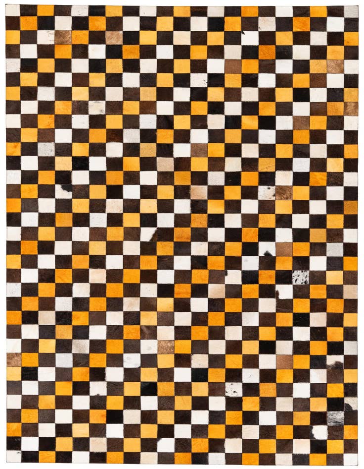 Detail image of 5' 2 x 8' 1 Cowhide Stocks Rug