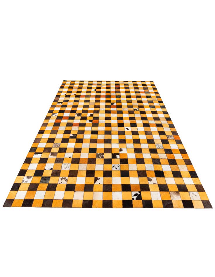 Detail image of 5' 2 x 8' 2 Cowhide Stocks Rug