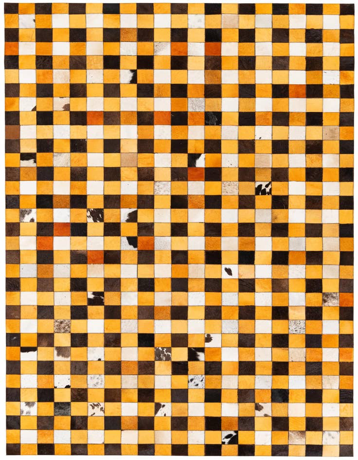 Detail image of 5' 2 x 8' 2 Cowhide Stocks Rug