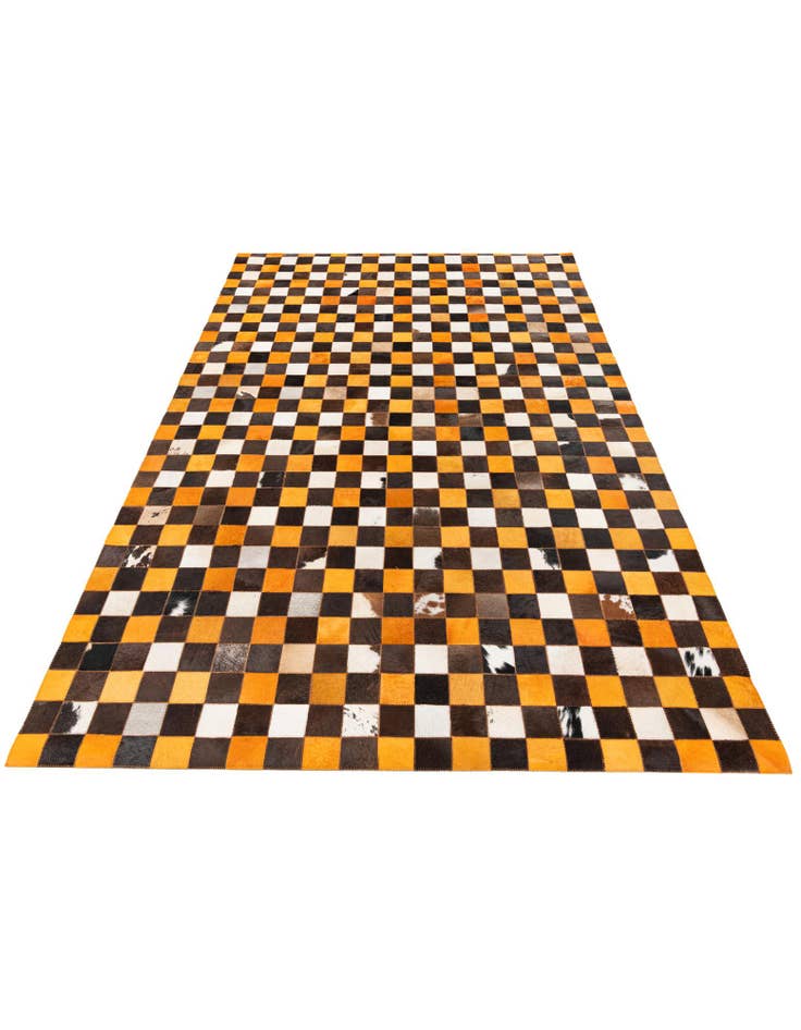 Detail image of 5' 2 x 8' Cowhide Stocks Rug