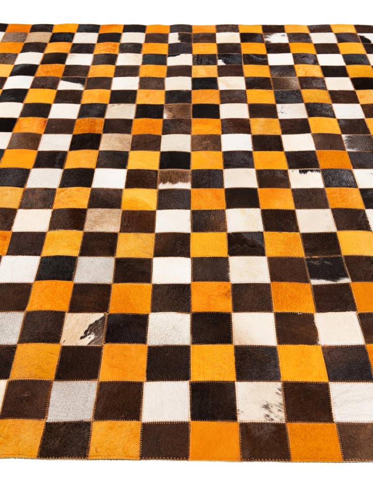 Detail image of 5' 2 x 8' Cowhide Stocks Rug