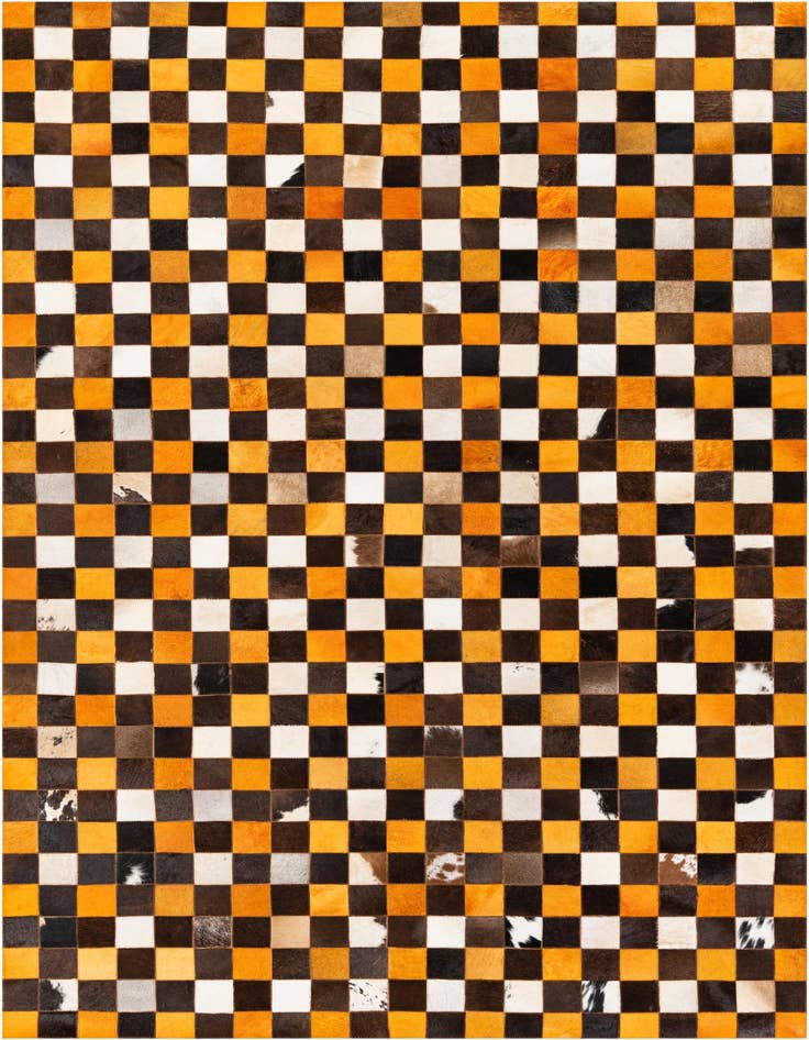 Detail image of 5' 2 x 8' Cowhide Stocks Rug