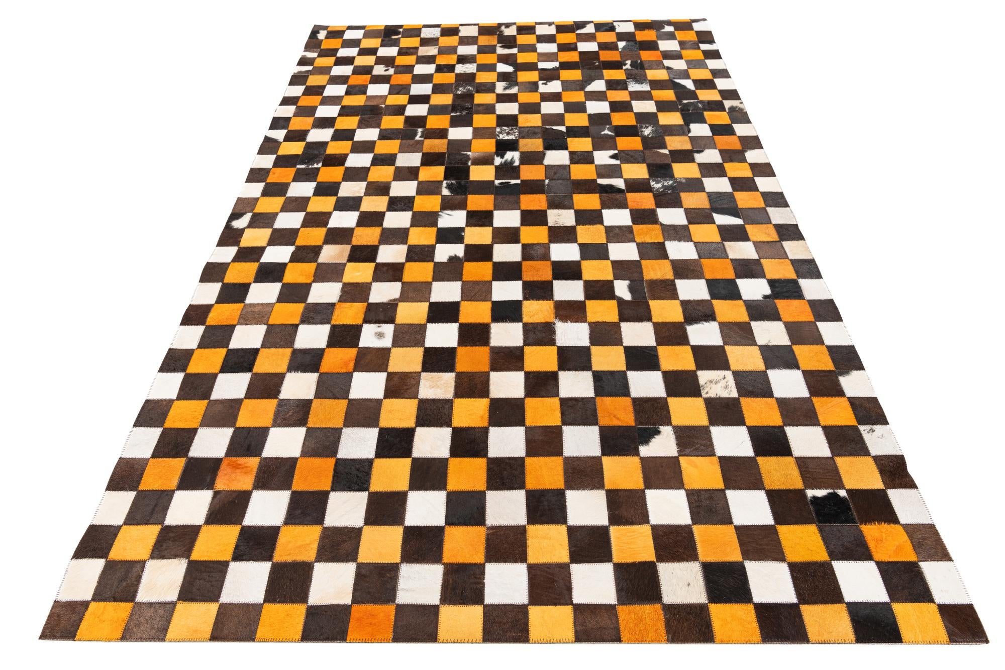 5' 1 x 8' Cowhide Stocks Rug