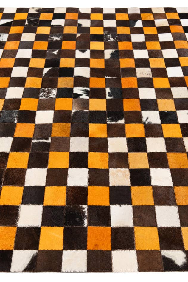 Detail image of 5' 1 x 8' Cowhide Stocks Rug