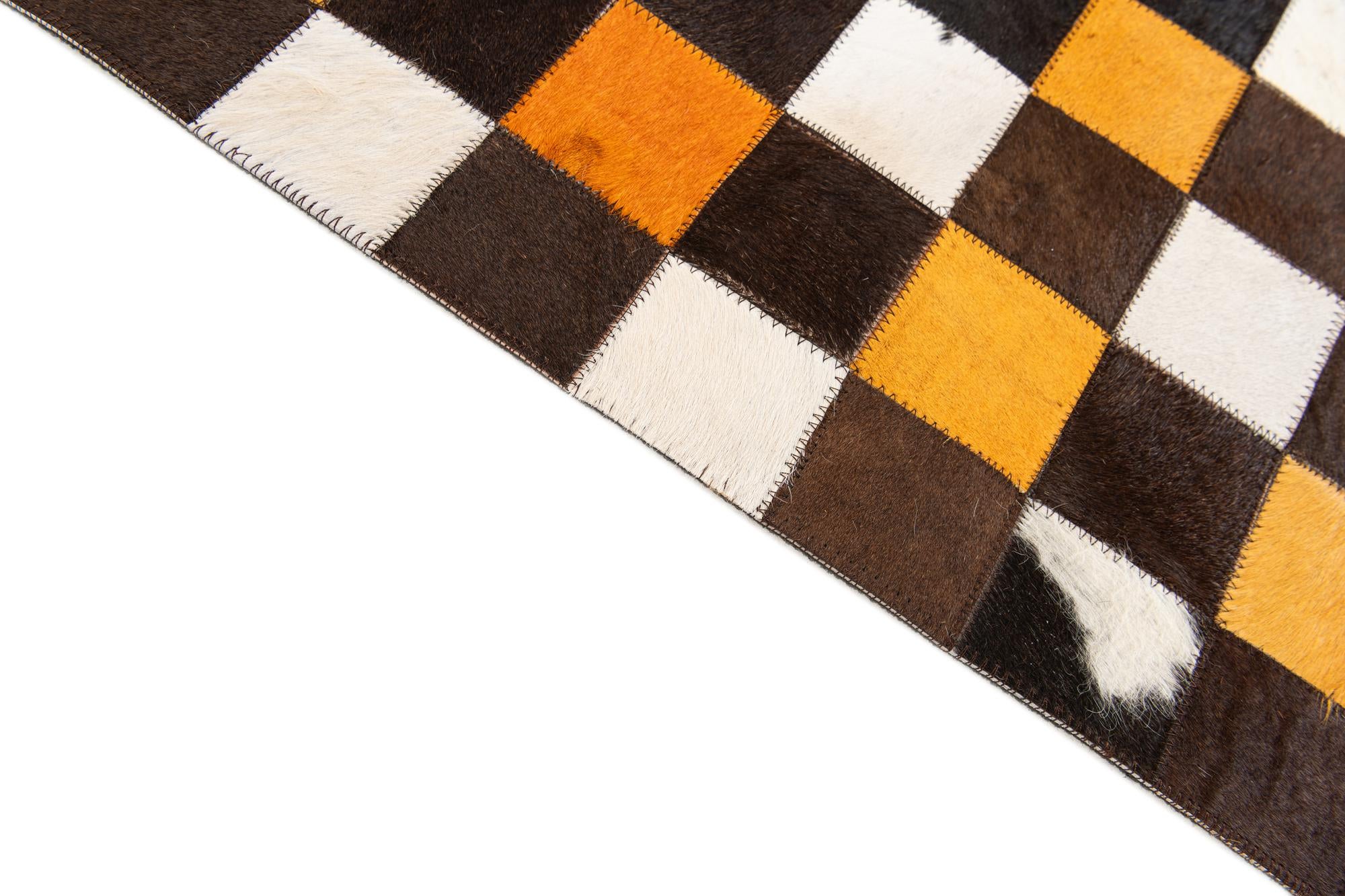 5' 1 x 8' Cowhide Stocks Rug