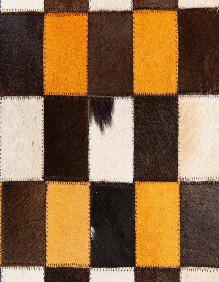 Detail image of 5' 1 x 8' Cowhide Stocks Rug