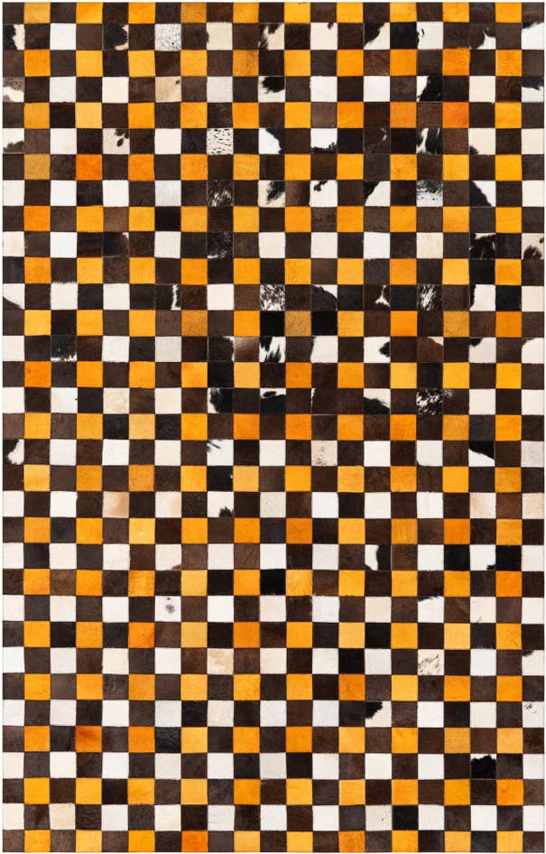 Detail image of 5' 1 x 8' Cowhide Stocks Rug