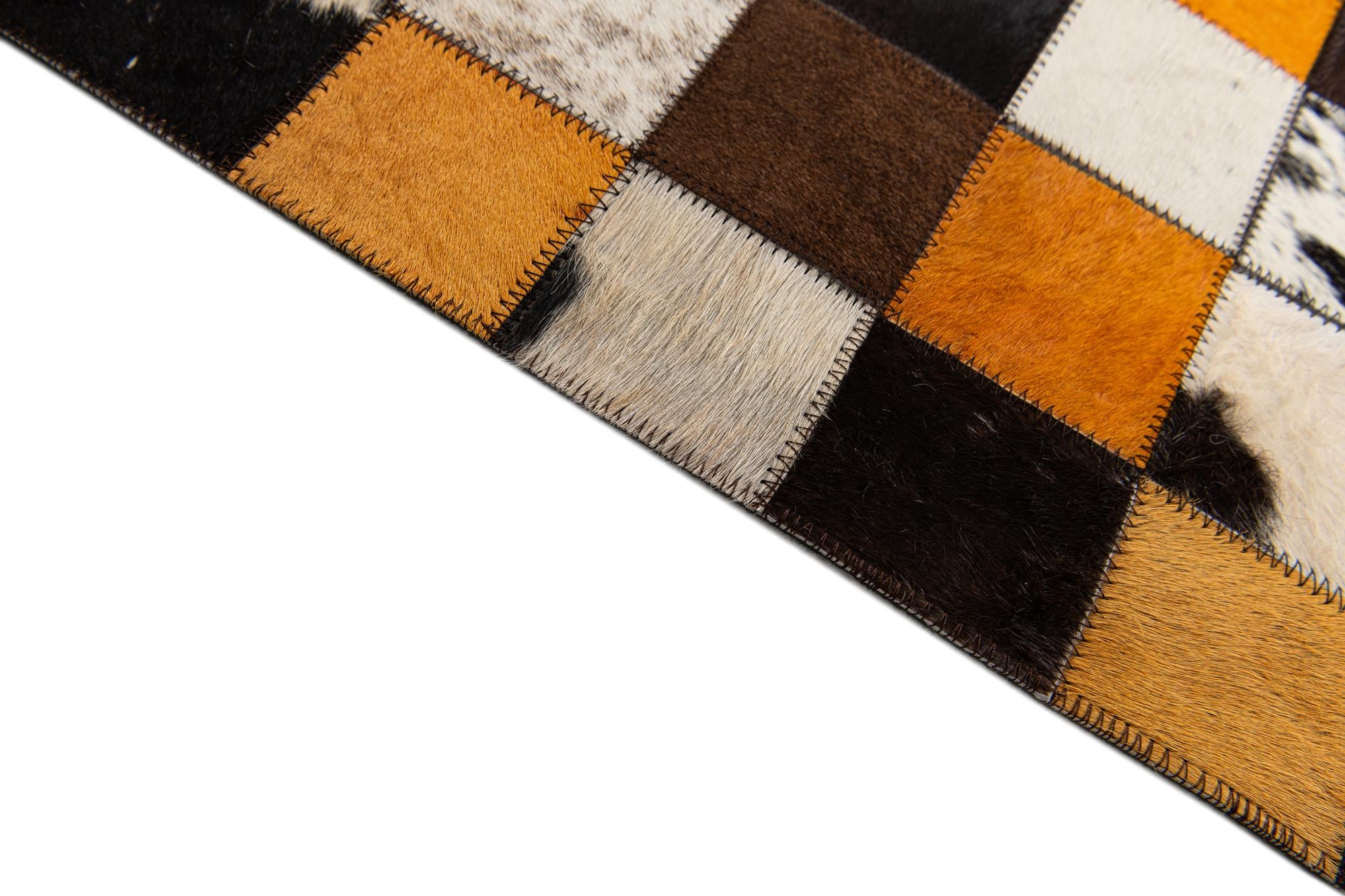 5' 2 x 8' 1 Cowhide Stocks Rug