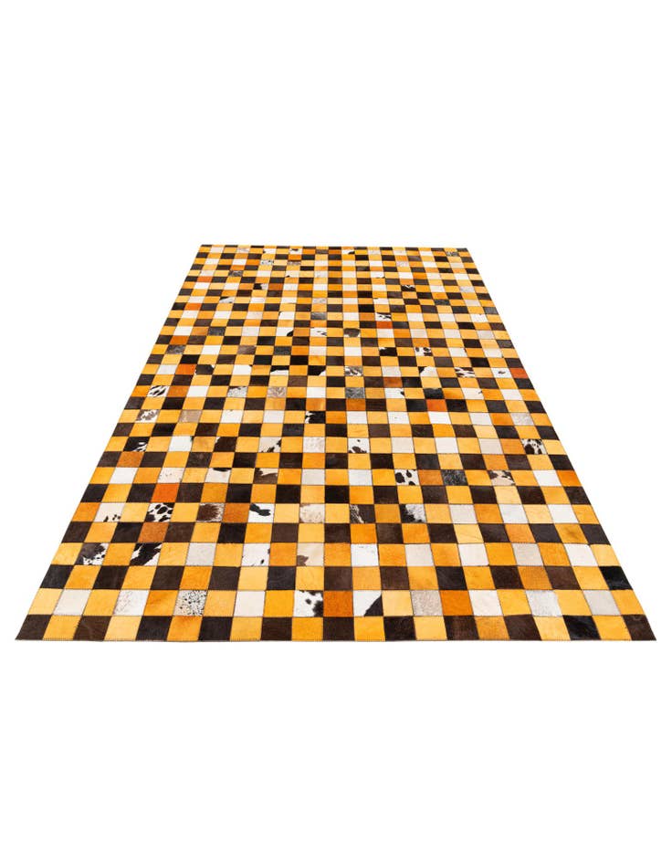 Detail image of 5' 2 x 8' Cowhide Stocks Rug