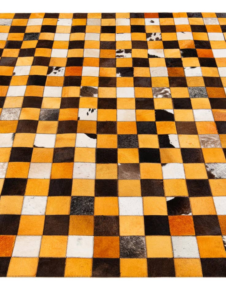 Detail image of 5' 2 x 8' Cowhide Stocks Rug