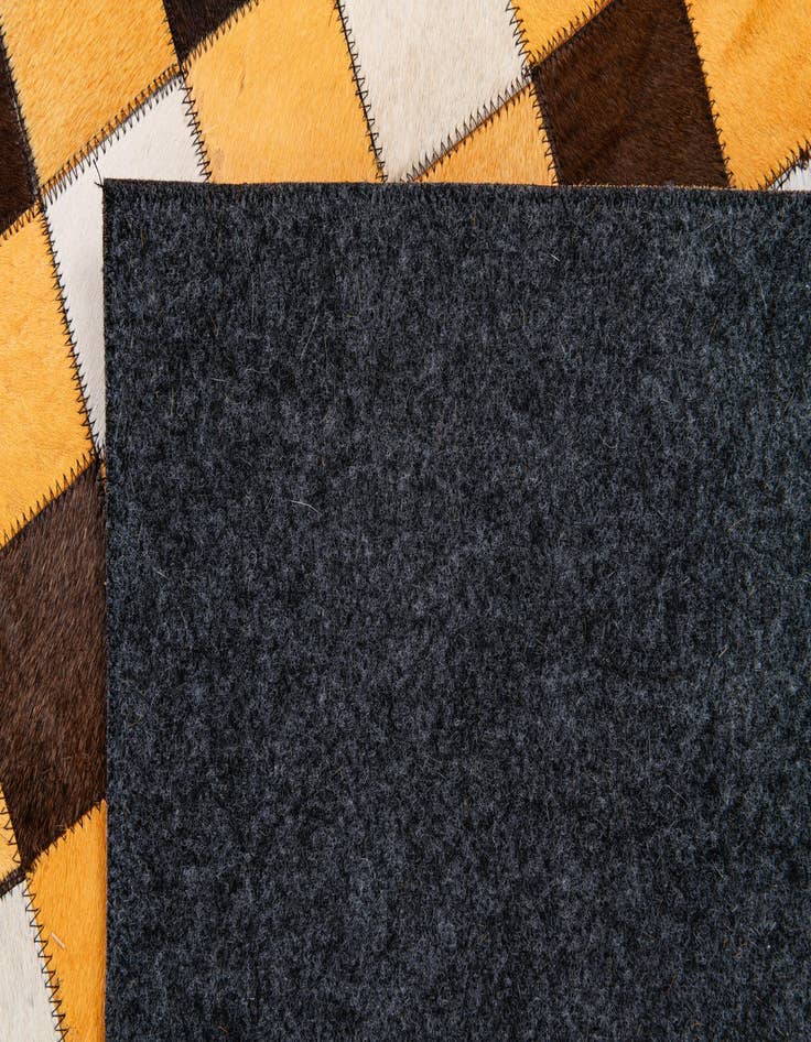 Detail image of 5' 2 x 8' Cowhide Stocks Rug