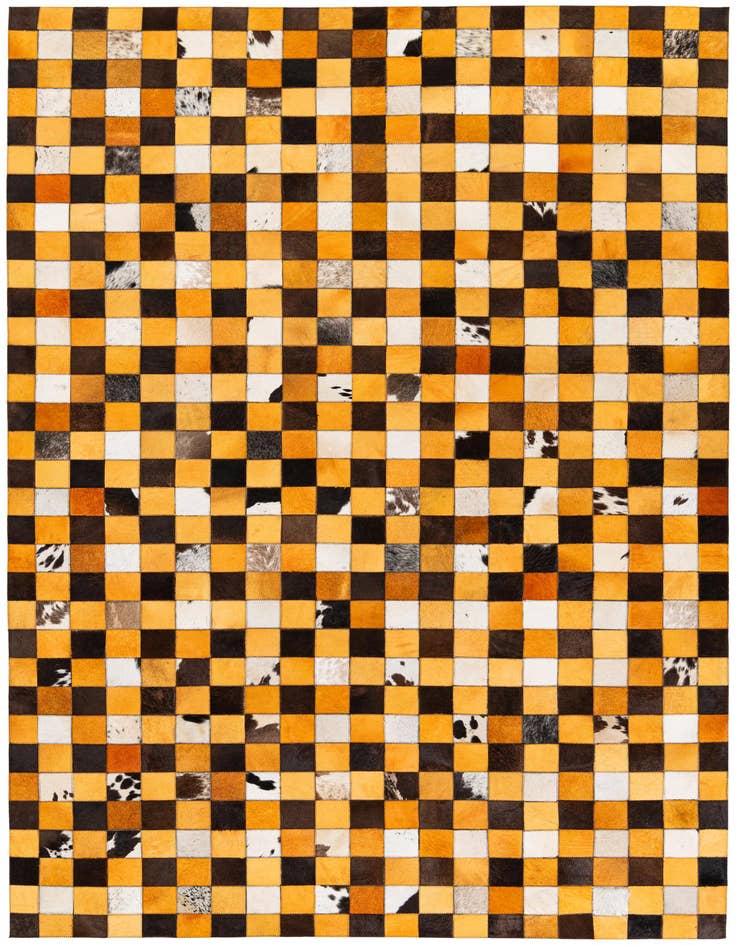 Detail image of 5' 2 x 8' Cowhide Stocks Rug