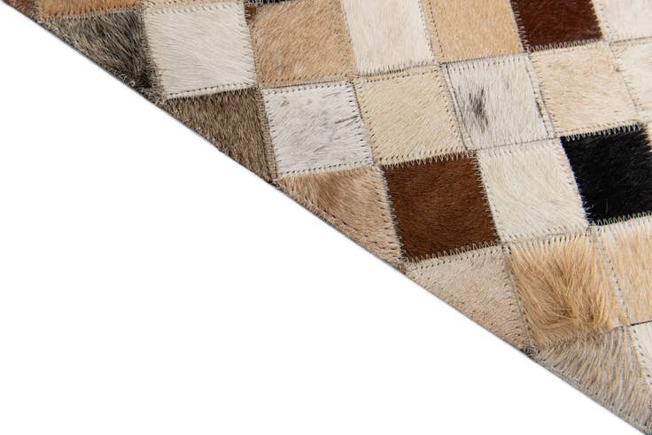 Detail image of 5' 1 x 7' 10 Cowhide Stocks Rug
