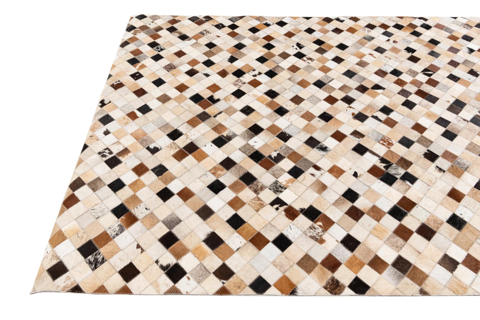 5' 1 x 7' 11 Cowhide Stocks Rug
