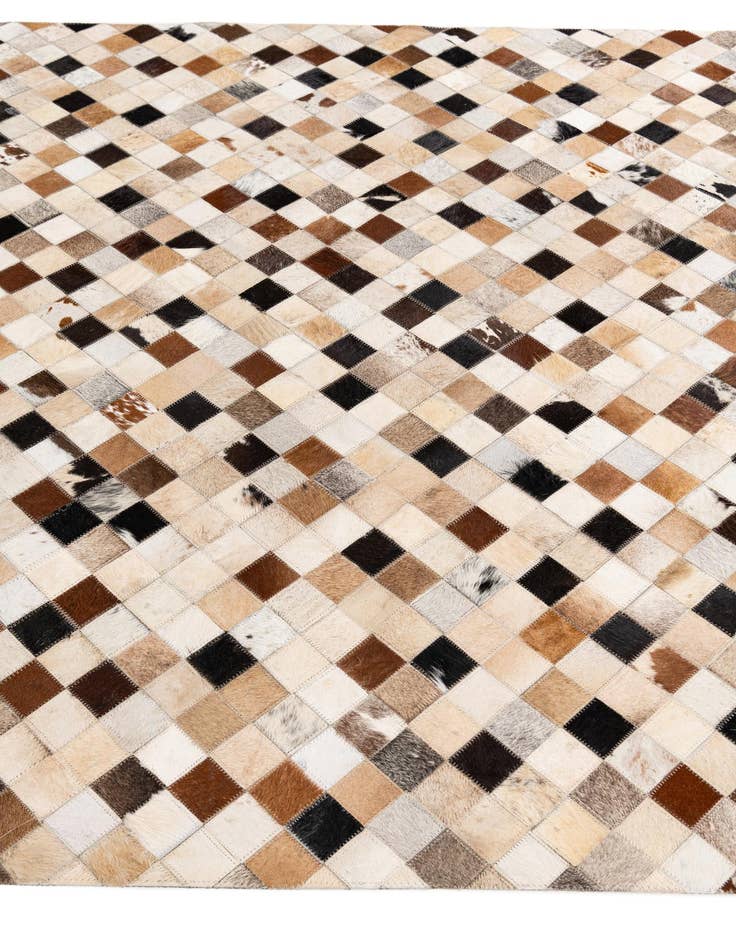 Detail image of 5' 1 x 7' 11 Cowhide Stocks Rug