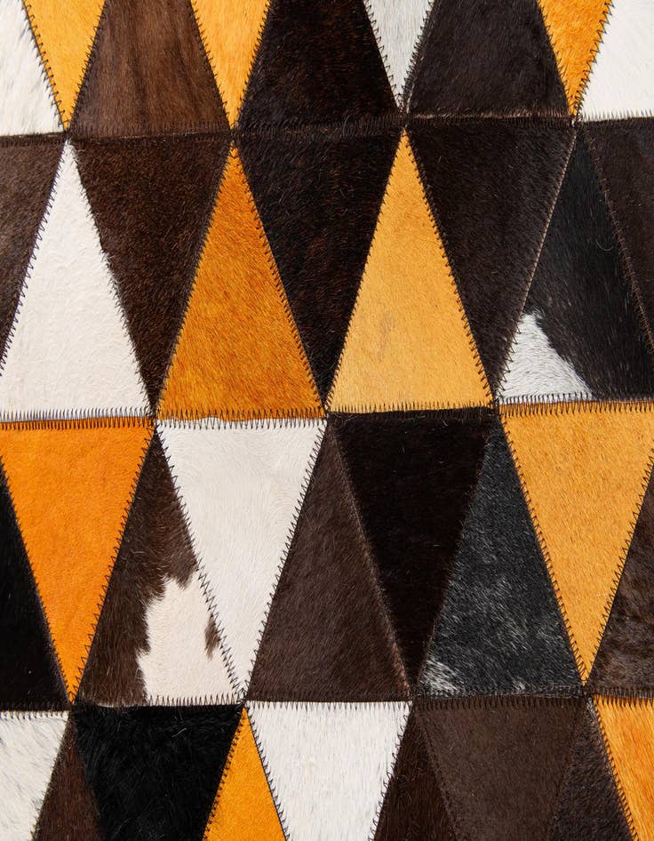 Detail image of 5' 1 x 8' 2 Cowhide Stocks Rug