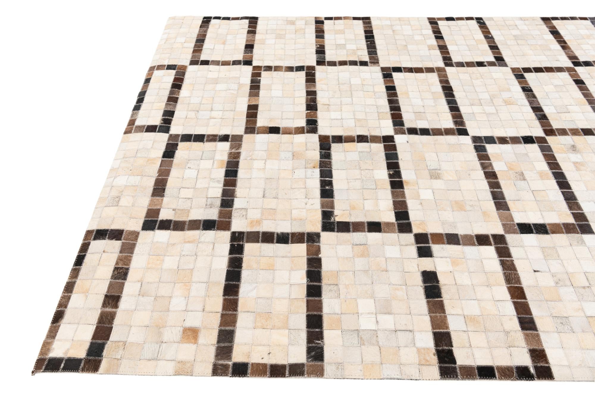 5' 1 x 8' Cowhide Stocks Rug
