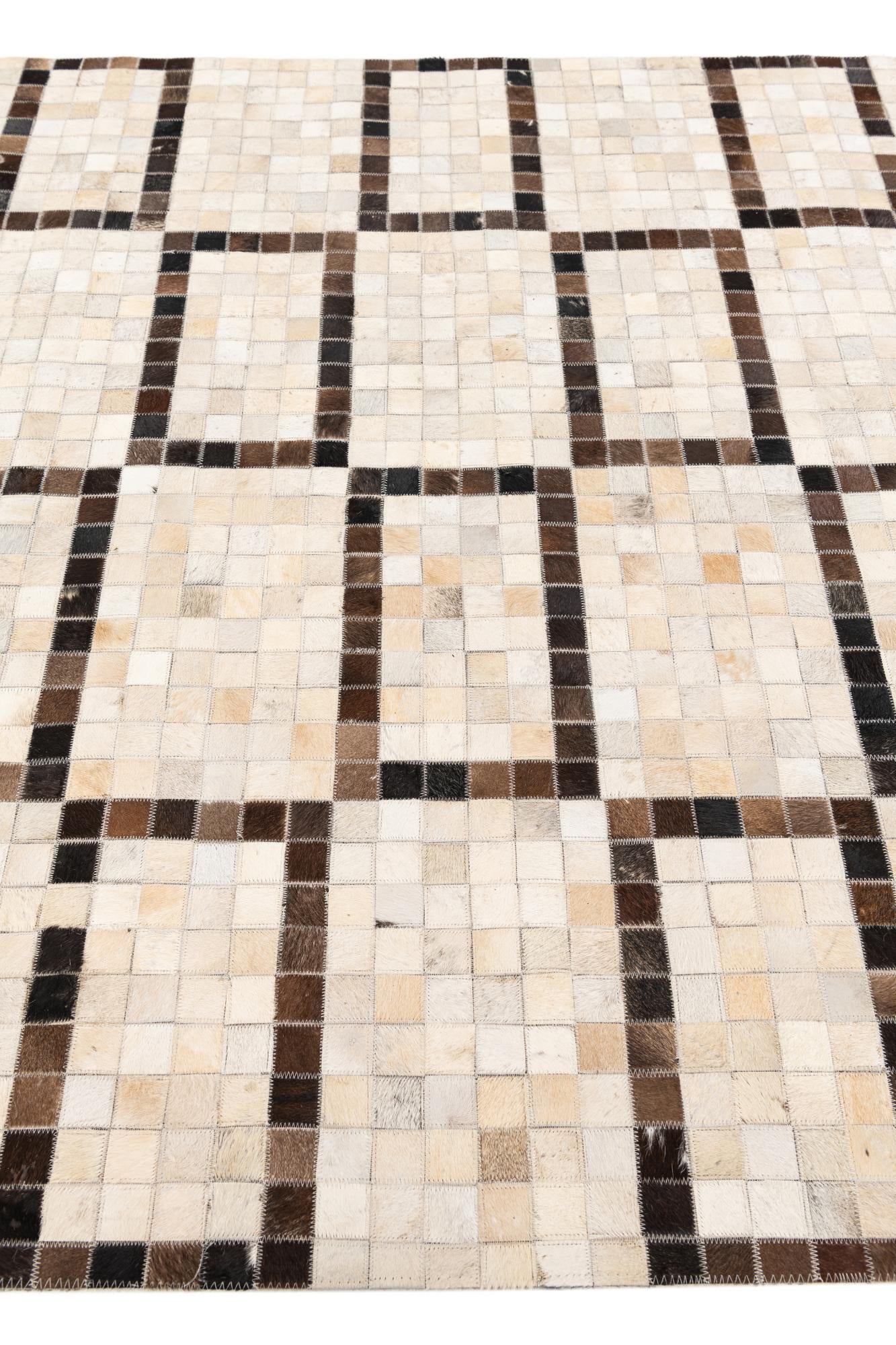 5' 1 x 8' Cowhide Stocks Rug