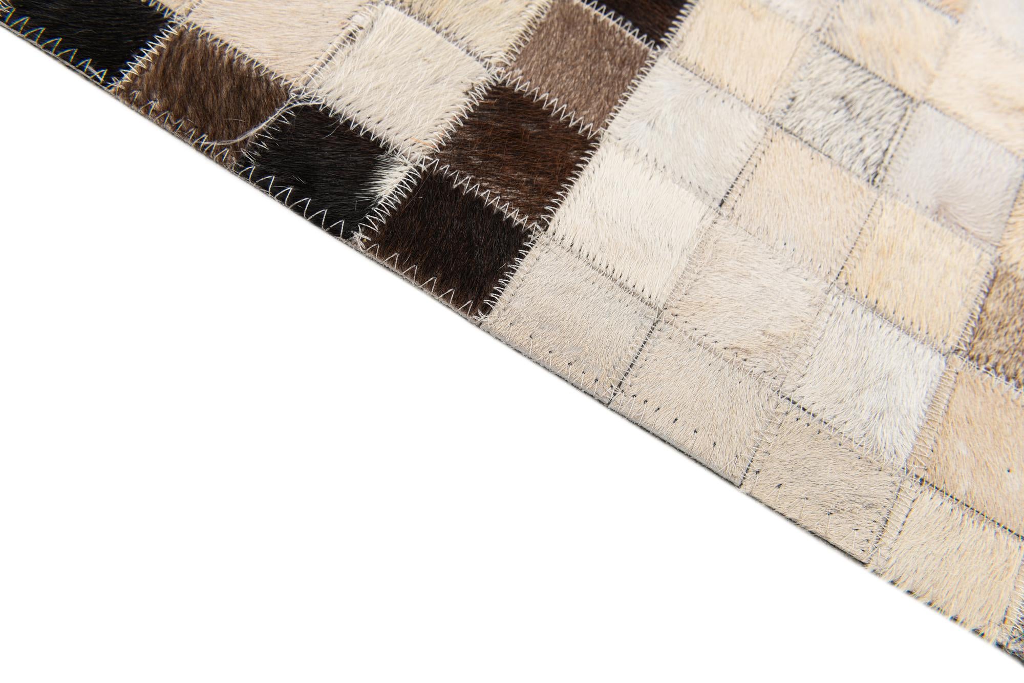 5' 1 x 8' Cowhide Stocks Rug
