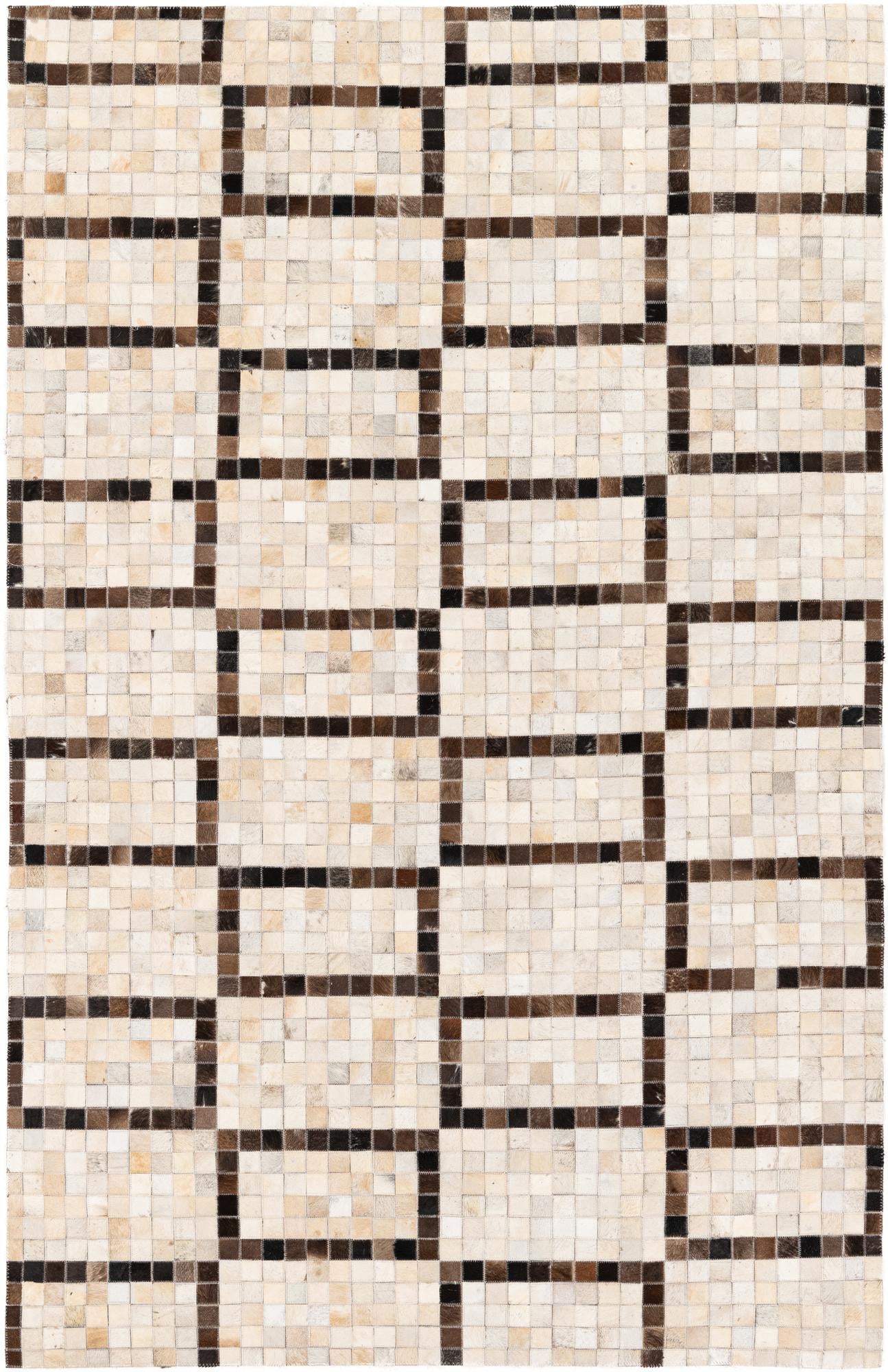 5' 1 x 8' Cowhide Stocks Rug