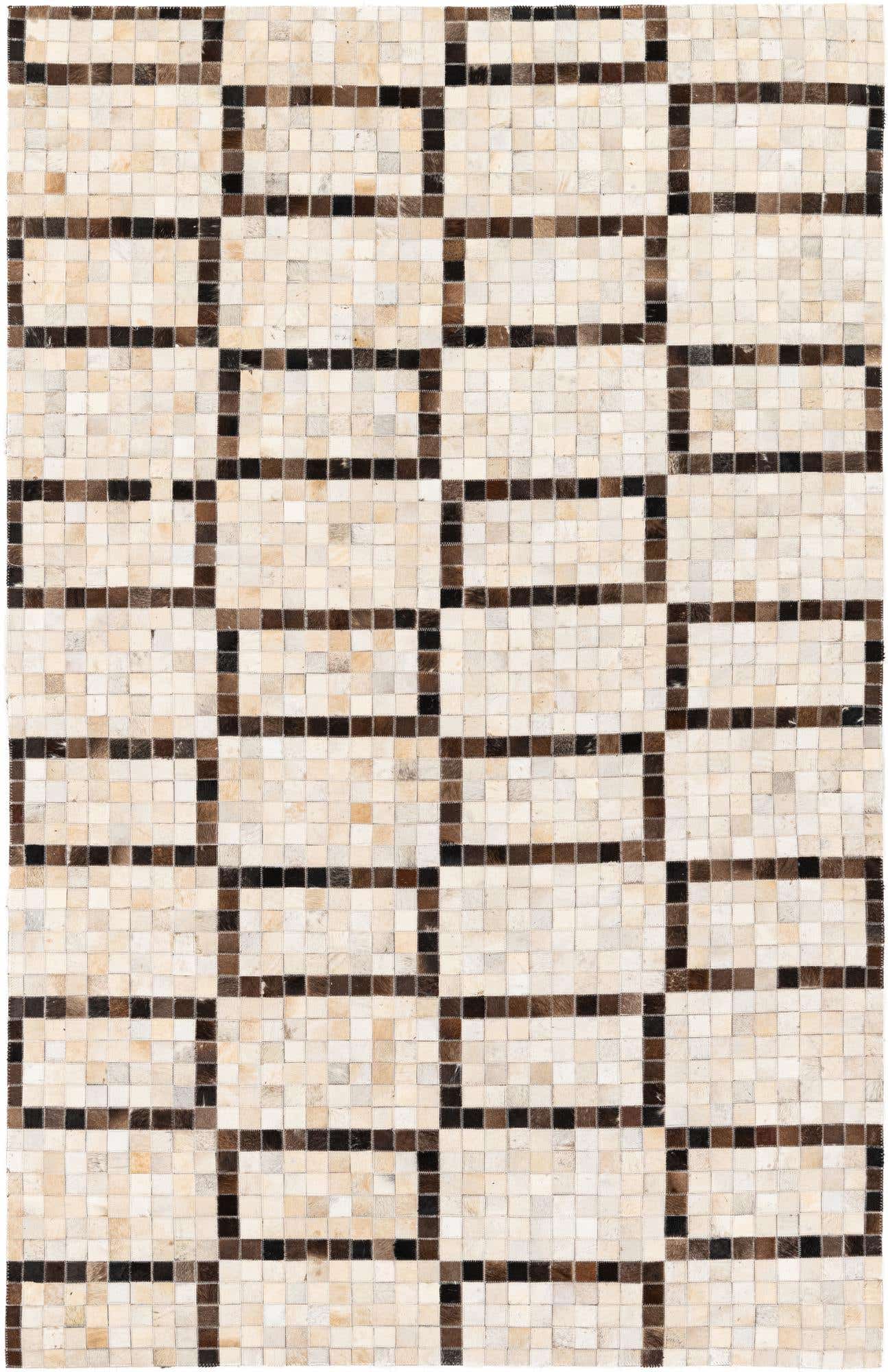 5' 1 x 8' Cowhide Stocks Rug