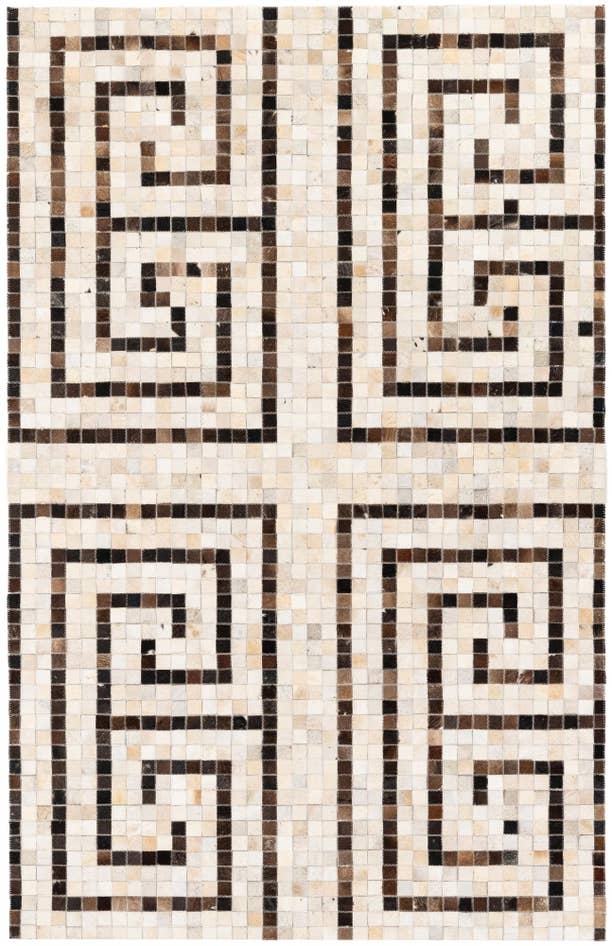 Detail image of 5' 1 x 7' 11 Cowhide Stocks Rug