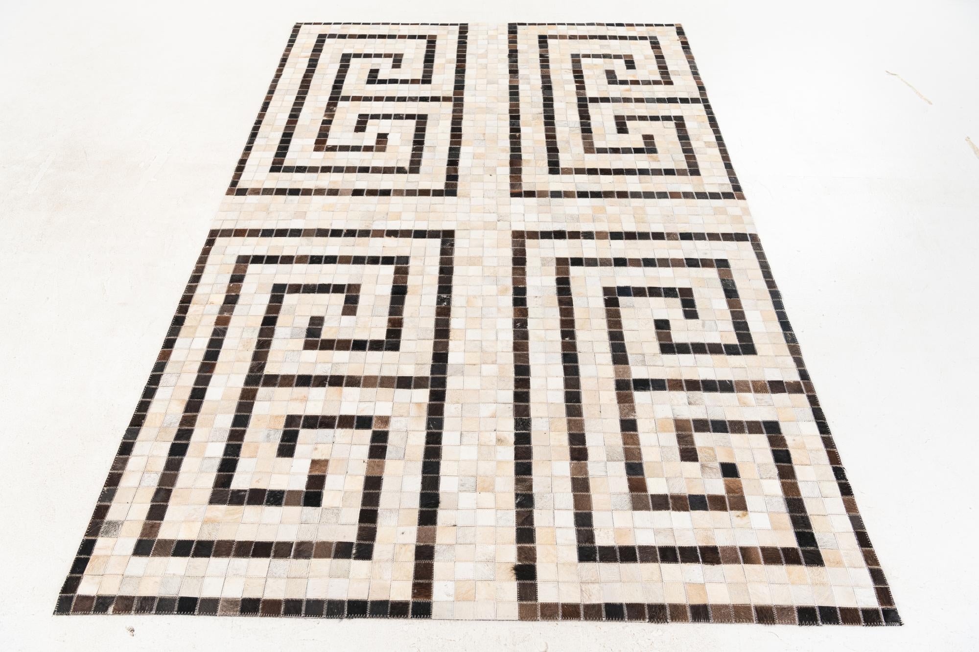 5' 1 x 8' Cowhide Stocks Rug