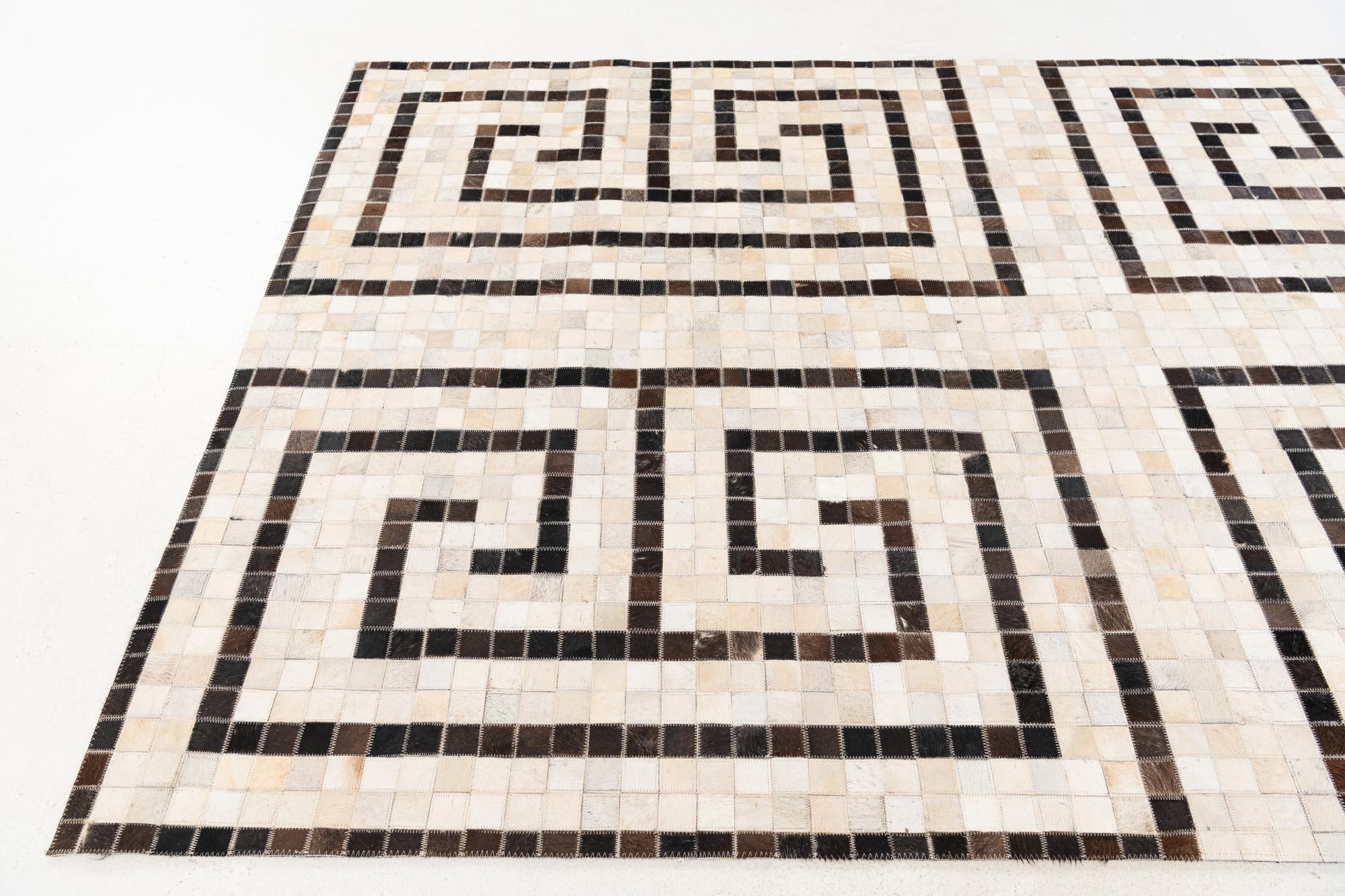 5' 1 x 8' Cowhide Stocks Rug