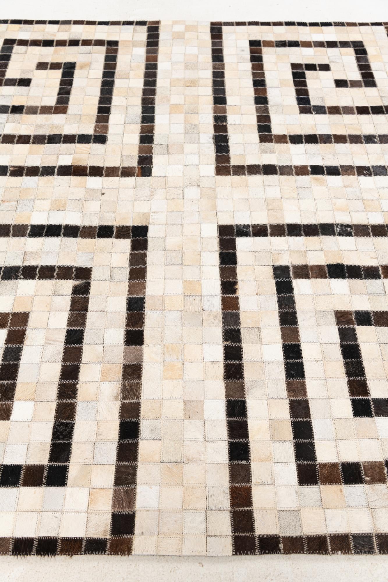 5' 1 x 8' Cowhide Stocks Rug