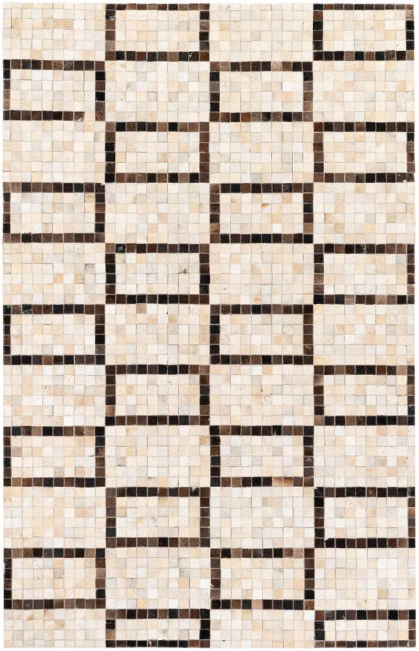 Detail image of 5' 1 x 8' Cowhide Stocks Rug