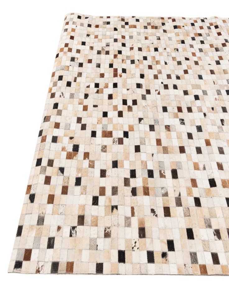 Detail image of 5' 2 x 7' 11 Cowhide Stocks Rug