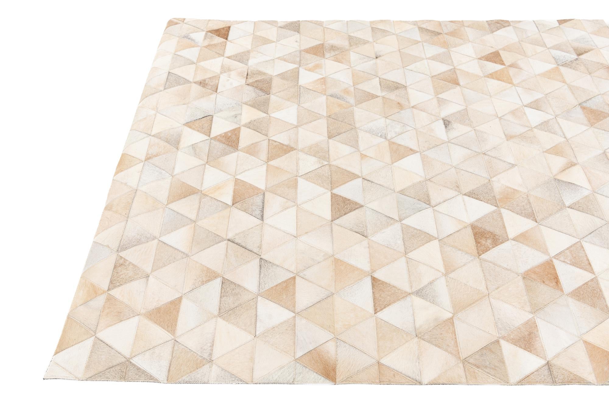 5' 1 x 8' Cowhide Stocks Rug