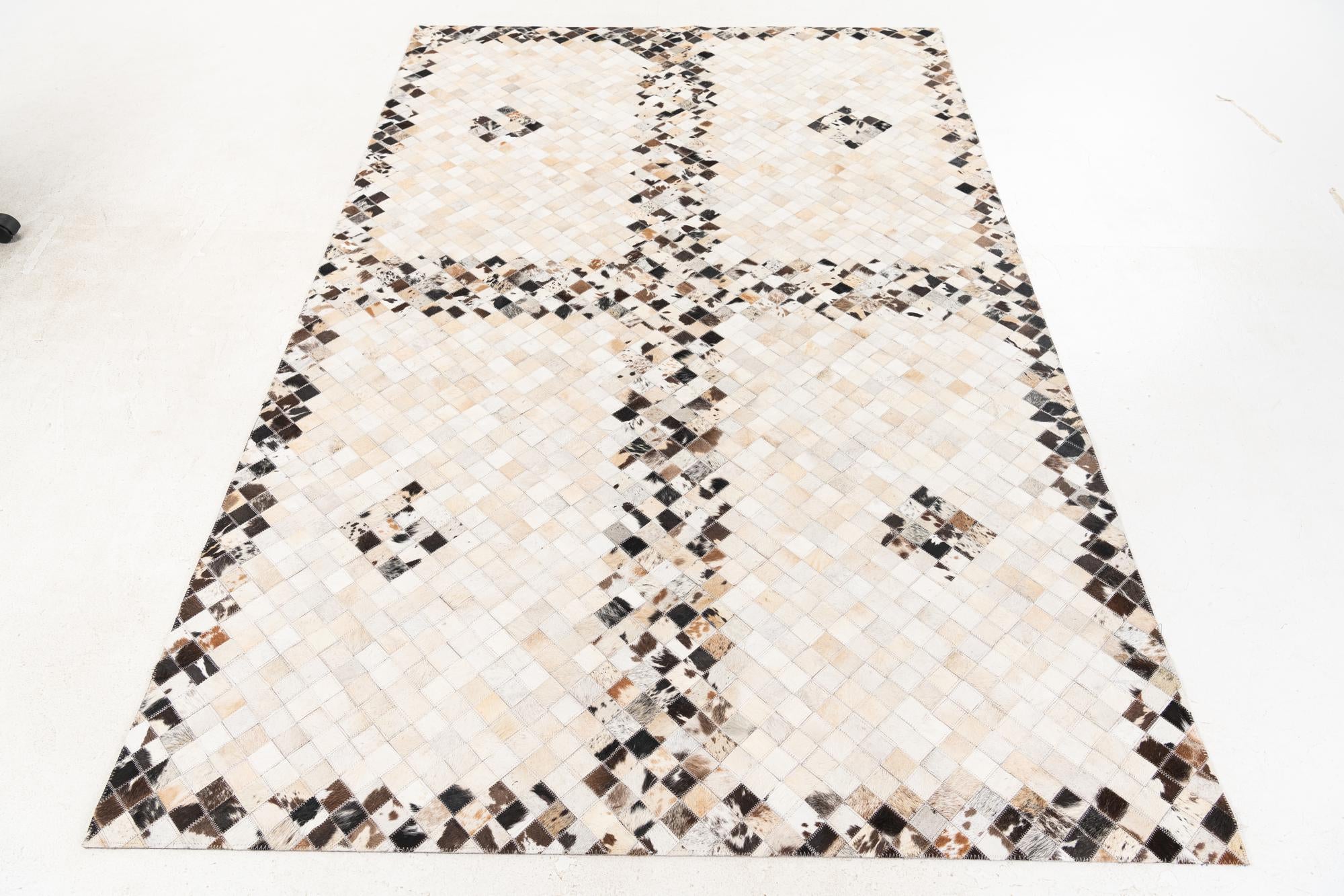 5' x 7' 11 Cowhide Stocks Rug
