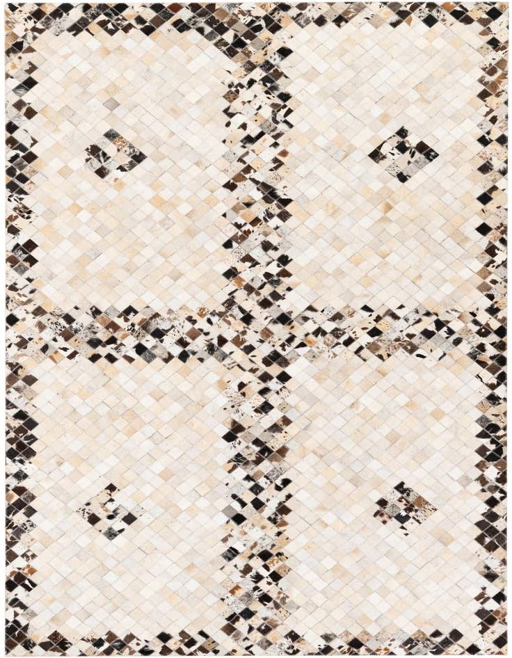 Detail image of 5' x 7' 11 Cowhide Stocks Rug