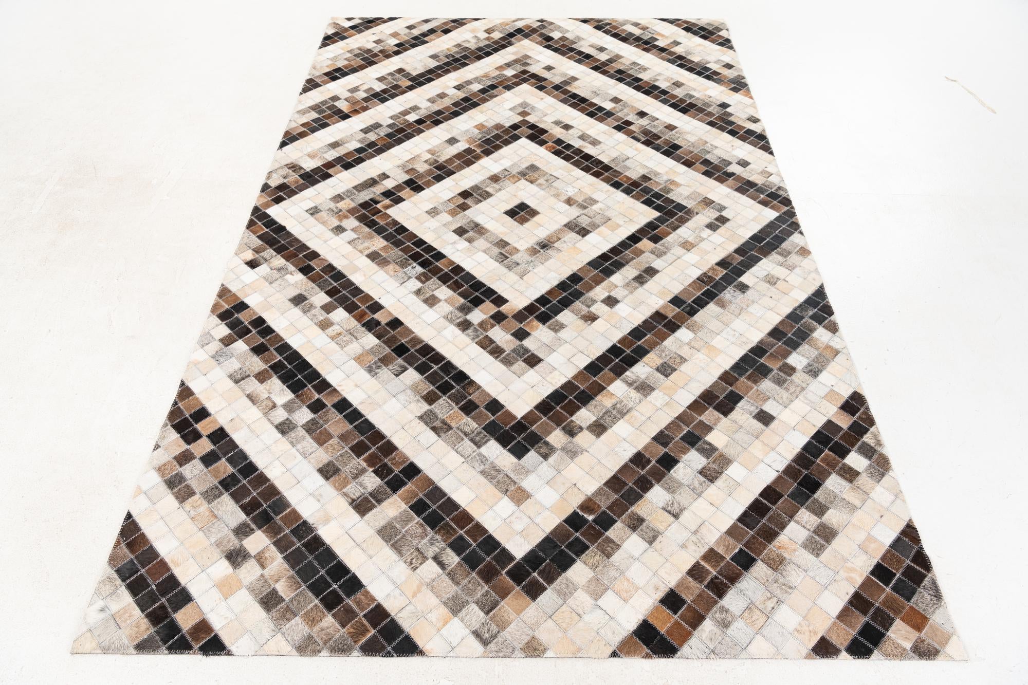 5' x 8' Cowhide Stocks Rug